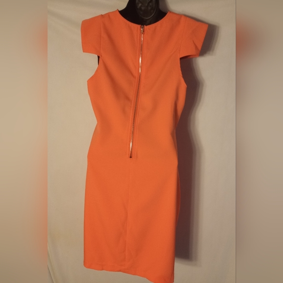 Rise of Dawn Women's Size Large Orange Bodycon Mini Dress - Picture 2 of 7